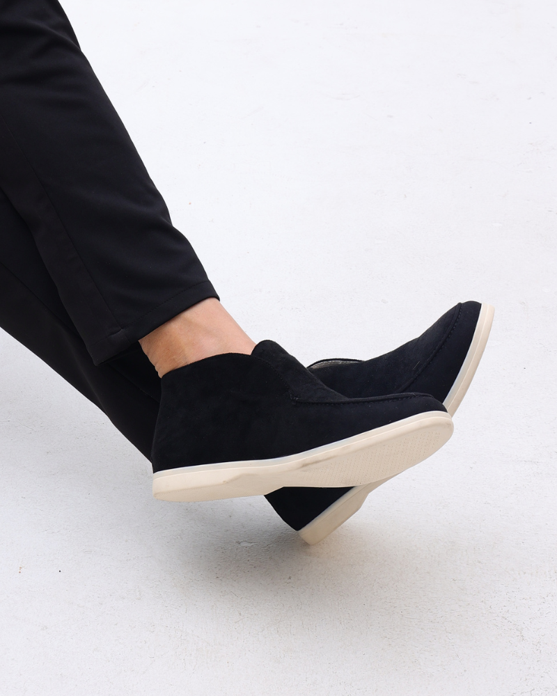 Hohe Wildleder-Slipper