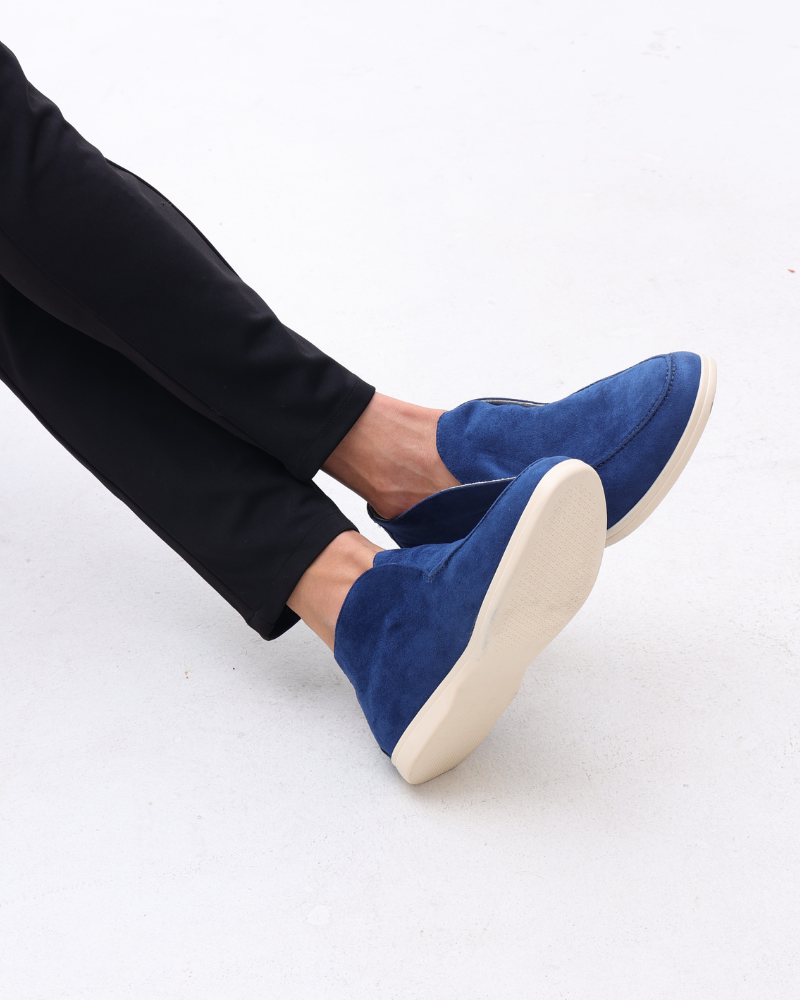 Hohe Wildleder-Slipper