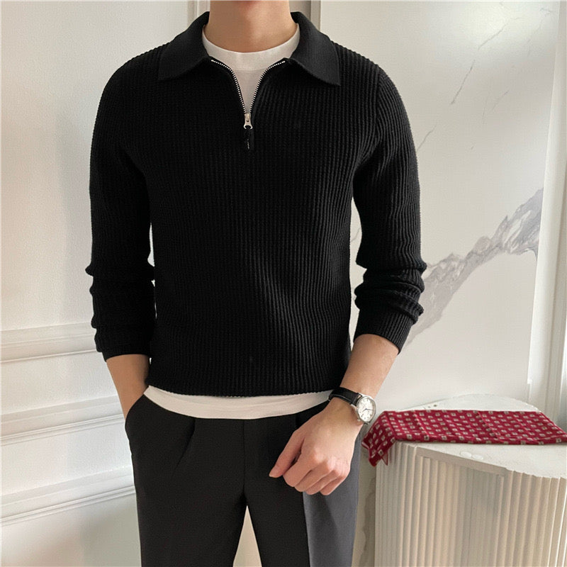 GONGJU Reißverschluss-Pullover