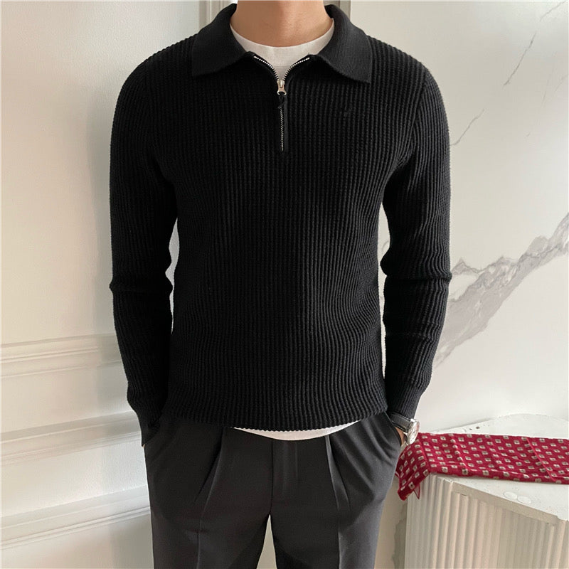 GONGJU Reißverschluss-Pullover