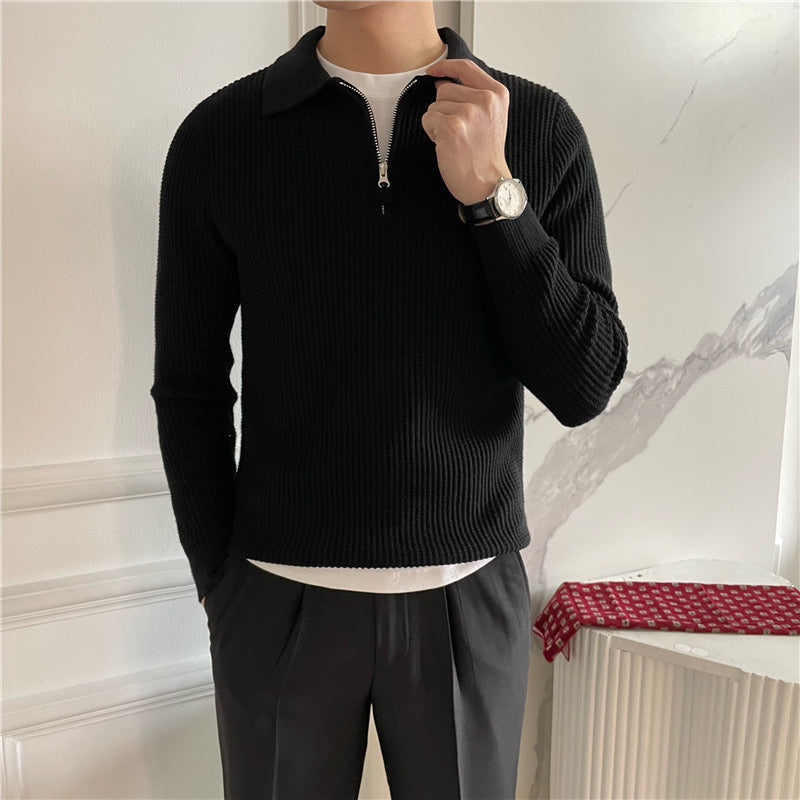 GONGJU Reißverschluss-Pullover