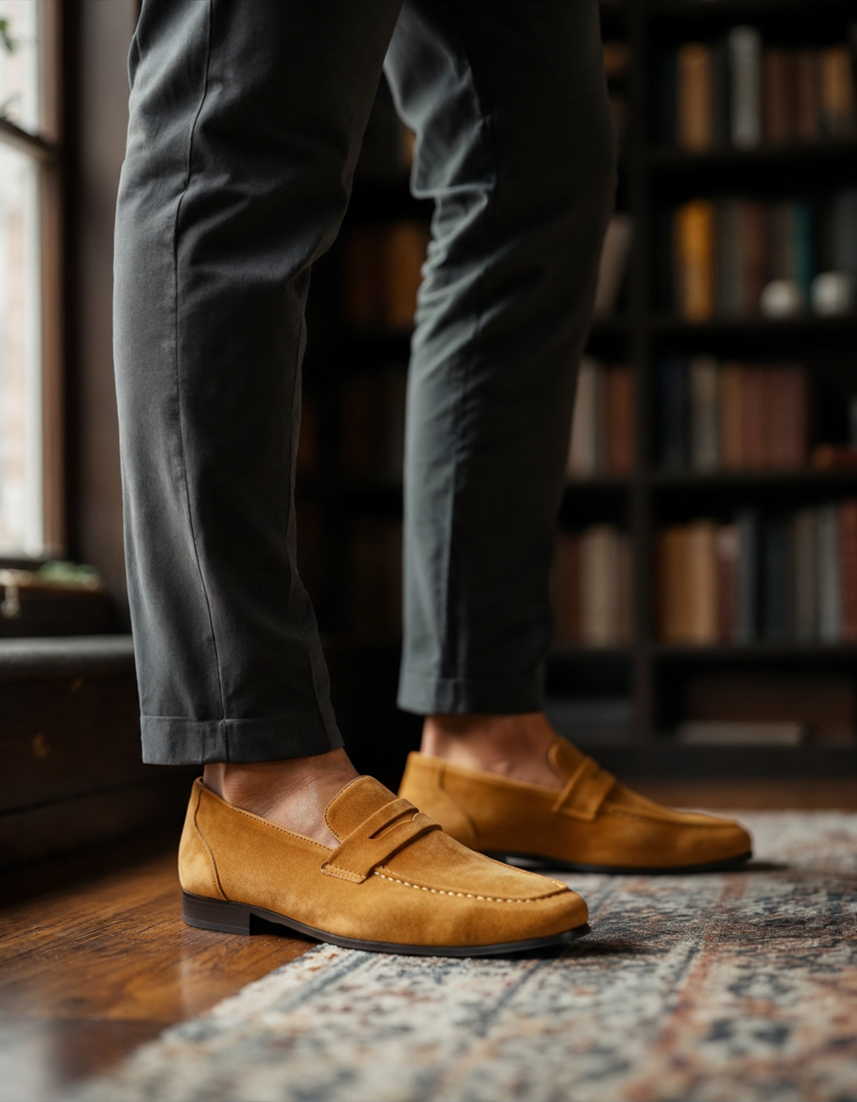 Wildleder-Penny-Loafer