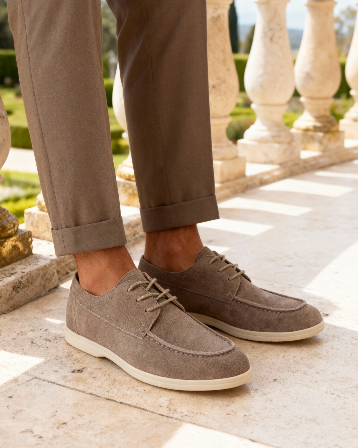 Premium-Wildlederschnürschuhe