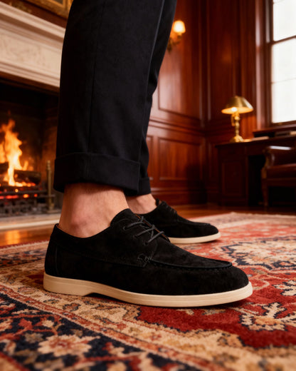 Premium-Wildlederschnürschuhe