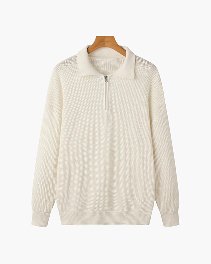 GONGJU Reißverschluss-Pullover